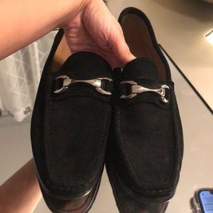 mens saks suede shoes (Black)